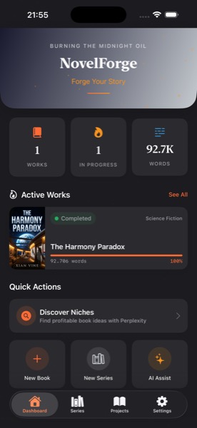 NovelForge App Screenshot